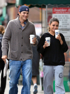 MILA KUNIS and Ashton Kutcher Out and About in New York